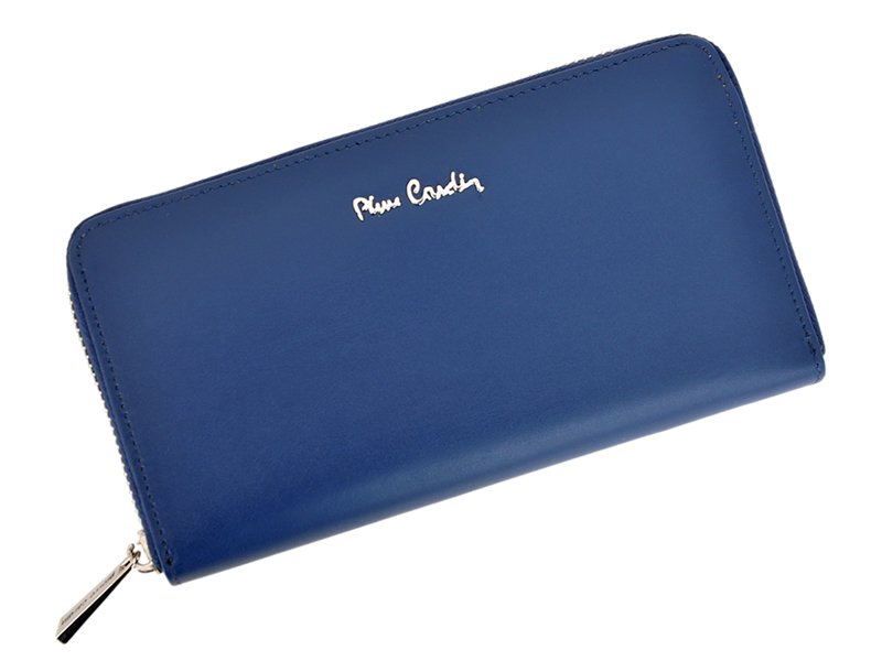 Pierre Cardin Women Leather Wallet with Zip Blue – www.semadata.org