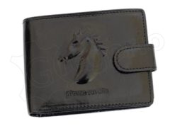 Pierre Cardin Man Leather Wallet with horse Brown-5193
