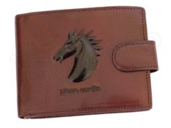 Pierre Cardin Man Wallet with Horse Dark Brown-5005