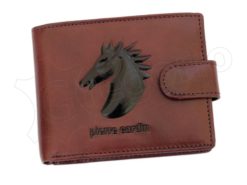 Pierre Cardin Man Leather Wallet with horse Black-5160