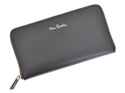 Pierre Cardin Women Leather Wallet with Zip Dark Red-5144