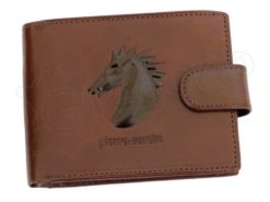 Pierre Cardin Man Leather Wallet with Horse Cognac-5030