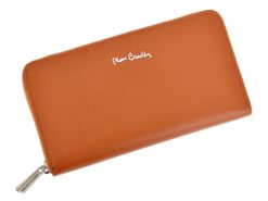 Pierre Cardin Women Leather Wallet with Zip Beige-5075