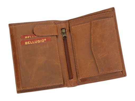 Bellugio Man Leather Wallet Brown-6608