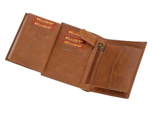 Bellugio Man Leather Wallet Brown-6614