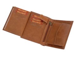 Bellugio Man Leather Wallet Dark Brown-6629