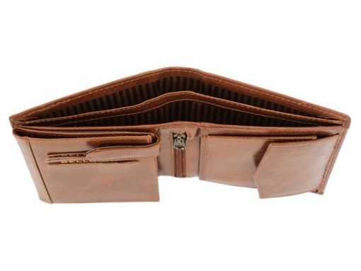 Bellugio Man Leather Wallet Dark Brown-6625