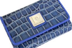Pierre Cardin Women Leather Purse Medium Size Blue-6146