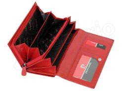 Pierre Cardin Women Leather Wallet/Purse Dark Red-6011