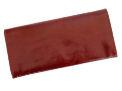 Giovani Woman Leather Wallet Swarovski Line Red-4484