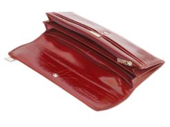 Giovani Woman Leather Wallet Swarovski Line Red-4475