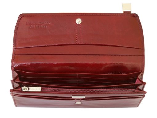 Giovani Woman Leather Wallet Swarovski Line Brown-4450
