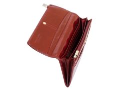 Giovani Woman Leather Wallet Swarovski Line Red-4479