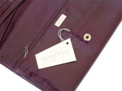 Giovani Woman Leather Wallet Swarovski Line Grey-4419