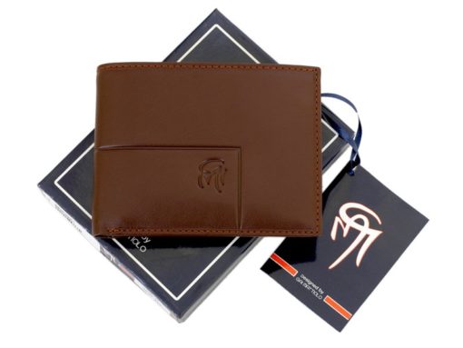 Gai Mattiolo Man Leather Wallet with coin pocket Brown-6386