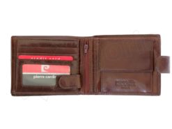Pierre Cardin Man Wallet with Horse Dark Brown-5015