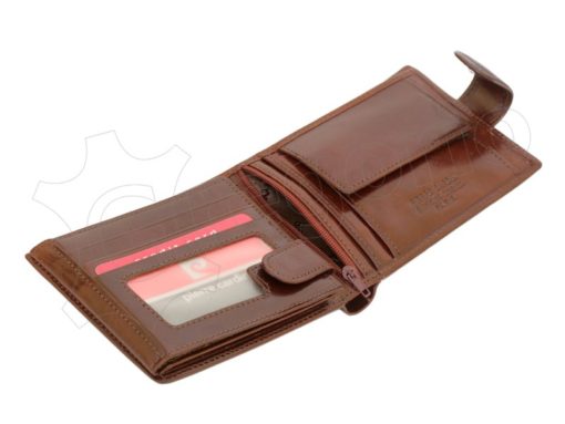Pierre Cardin Man Leather Wallet with Horse Brown-5043