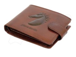 Pierre Cardin Man Leather Wallet with horse Brown-5192