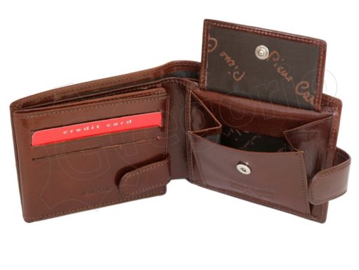 Pierre Cardin Man Wallet with horse Dark Brown-5180