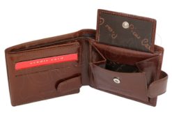 Pierre Cardin Man Leather Wallet with horse Brown-5197