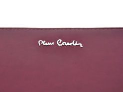 Pierre Cardin Women Leather Wallet with Zip Violet-5090