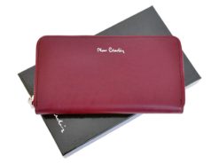 Pierre Cardin Women Leather Wallet with Zip Violet-5094