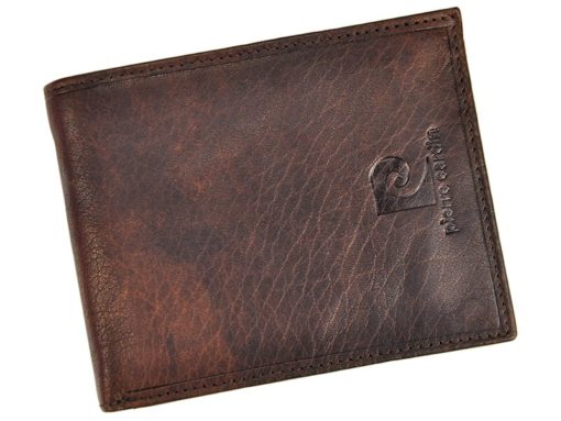Pierre Cardin Unique Leather Wallet for Men Cognac-7240