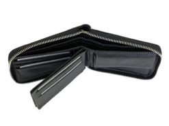 Wild Things Only Man Leahter Wallet with Zip Black-7135
