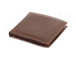 Medium Size Wild Things Only Man Leahter Wallet Brown-7162