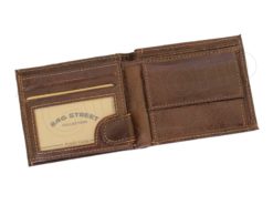 Medium Size Wild Things Only Man Leahter Wallet Brown-7160