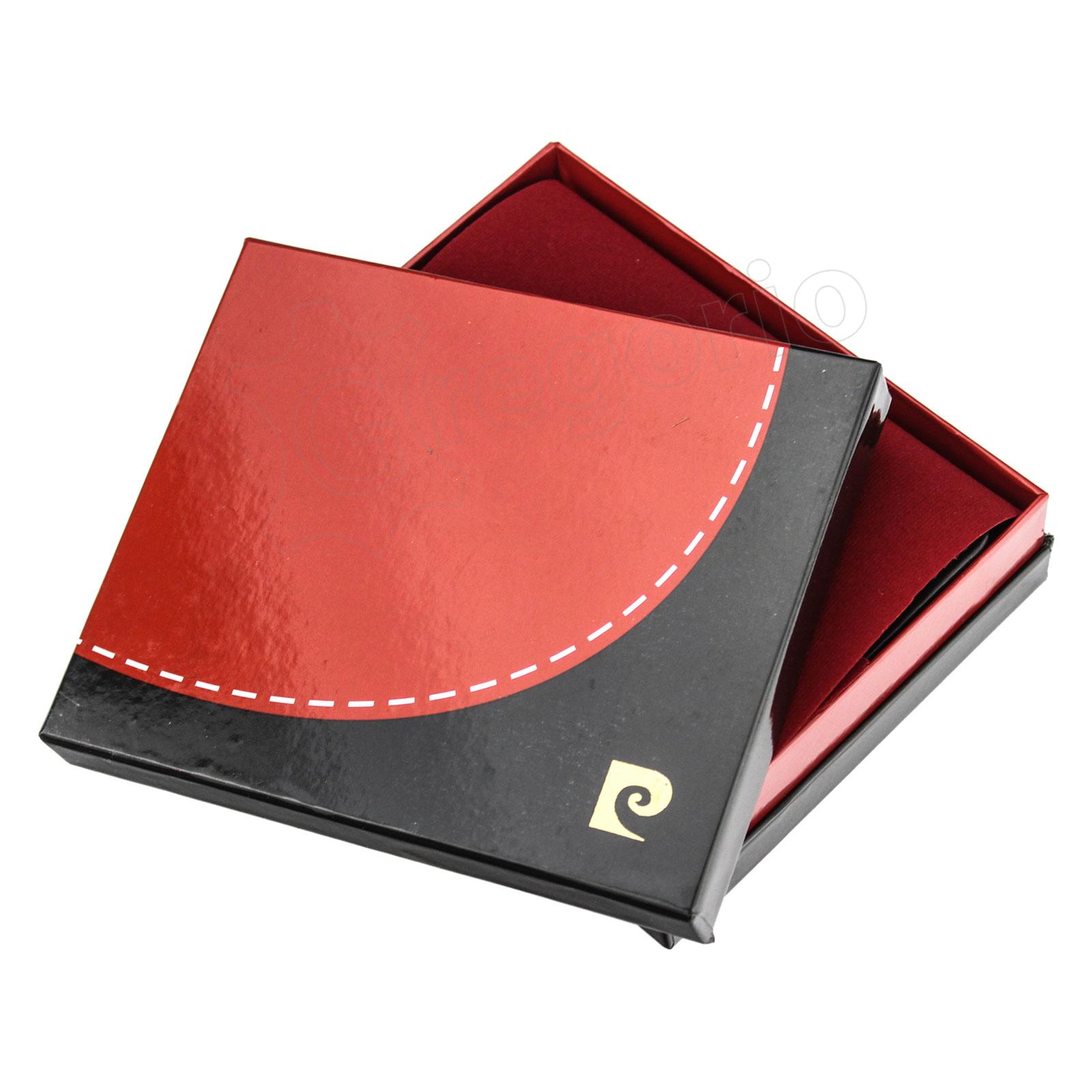 Pierre Cardin Unique Leather Wallet for Men Black with red thread - TILAK35 324A RFID - Image 4
