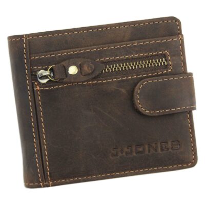 Jenifer Jones Unique Leather Wallet Brown
