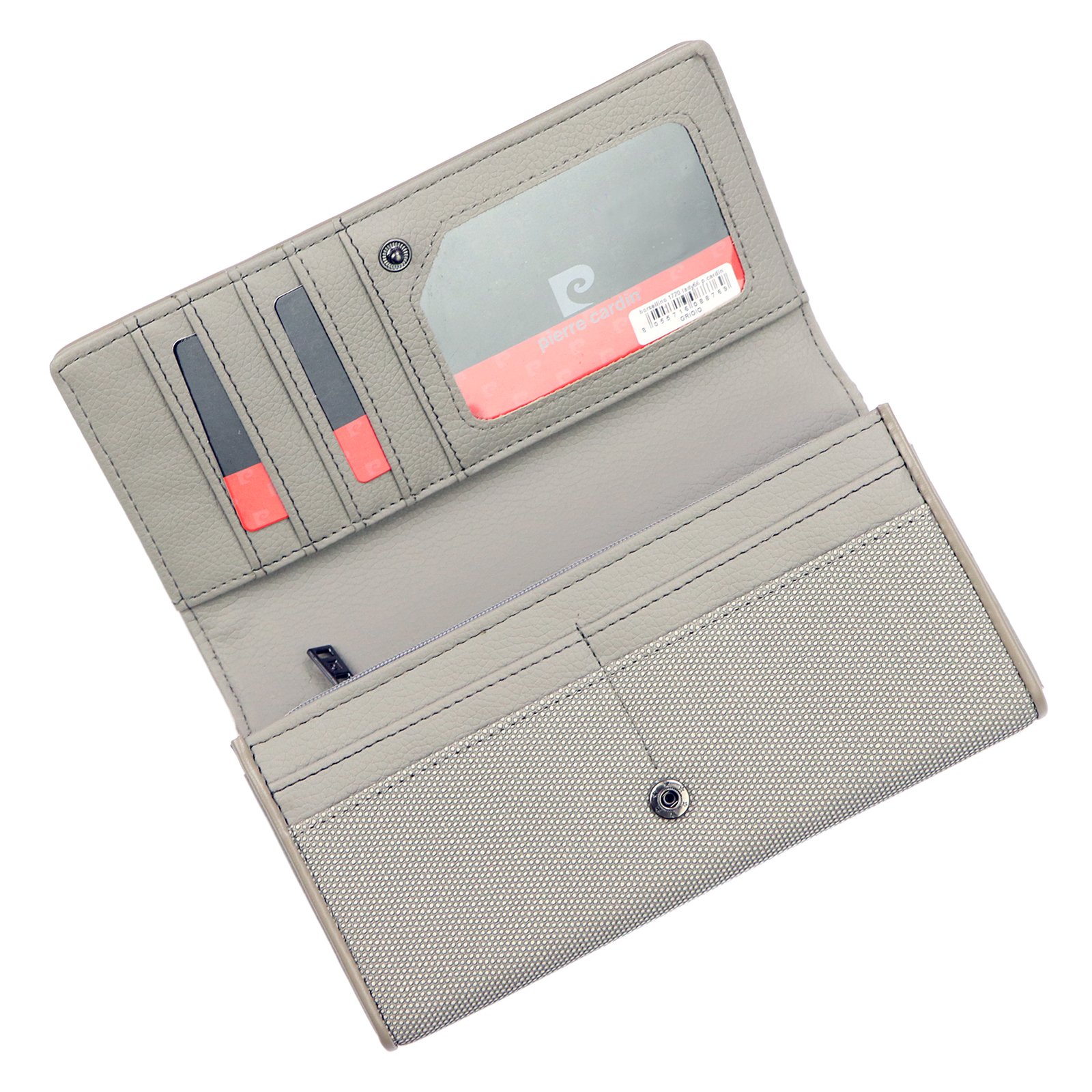 Pierre Cardin Women Eco Leather Wallet LADY66 1720 Silver - Image 5
