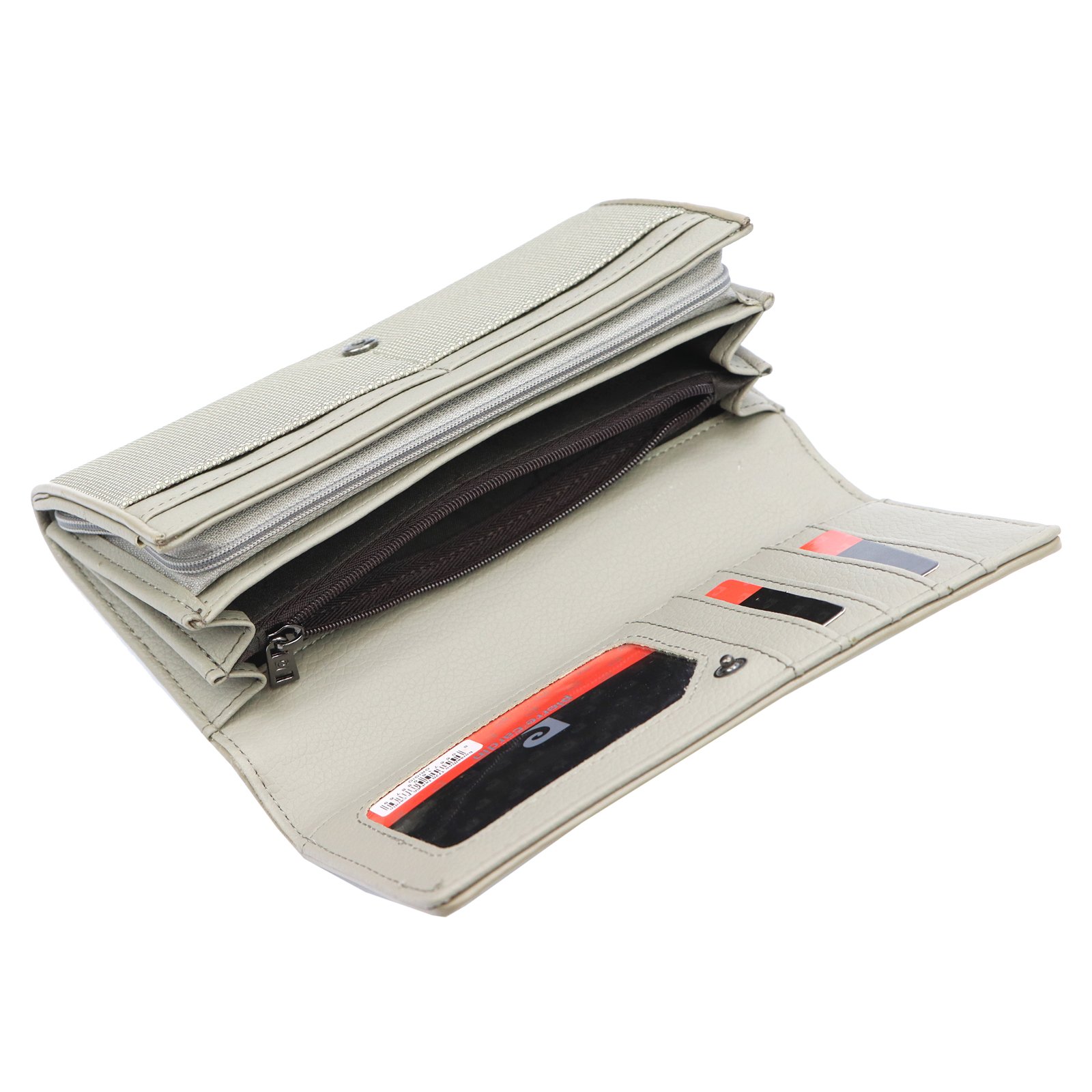 Pierre Cardin Women Eco Leather Wallet LADY66 1720 Silver - Image 4